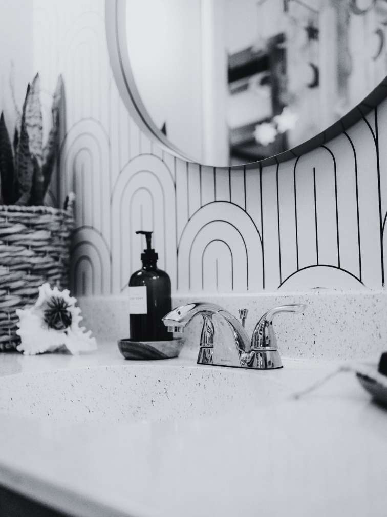 rental properties interior in the bathroom