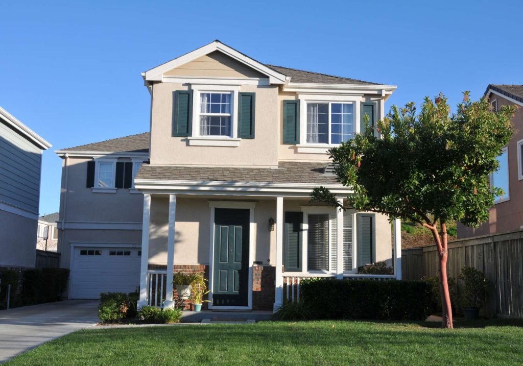 front view of single family house
